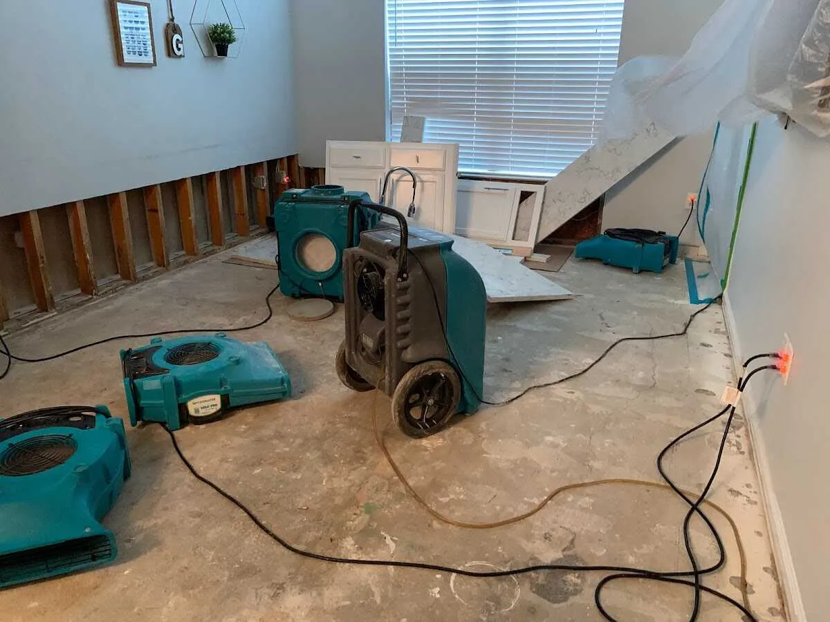 Dehumidifier in flood-cut room for Water Extraction & Removal in Bluefield
